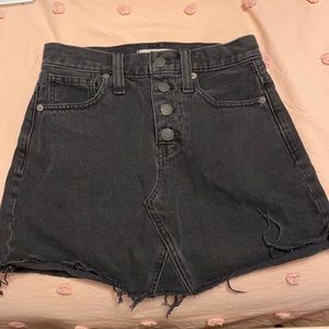Madewell Black Denim Skirt